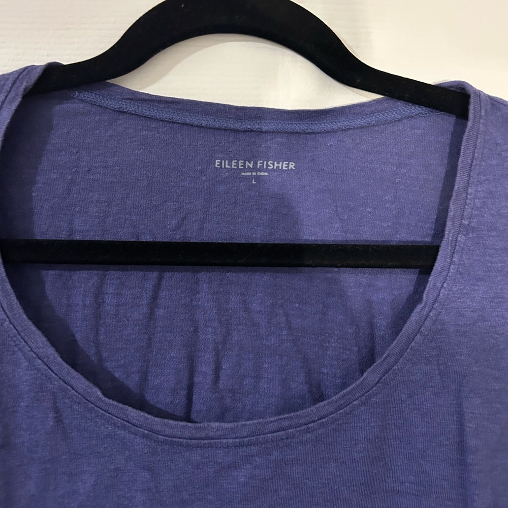 Eileen Fisher Women's 3/4 sleeve Linen top